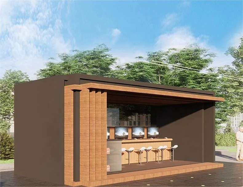 Wholesale two-story pop-up contain office cabin home tiny house concrete living low cost expandable prefabricated fast food shop