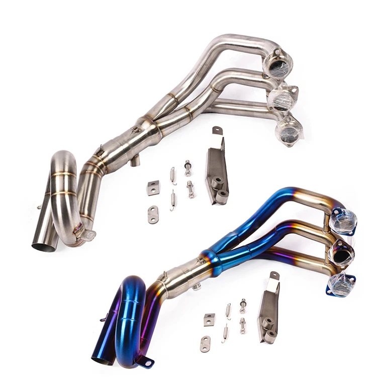 Bulls Motor Decat Exhaust pipe for Yamaha MT09 MT-09 Tracer FZ09 XSR900 exhaust Titanium alloy performance header