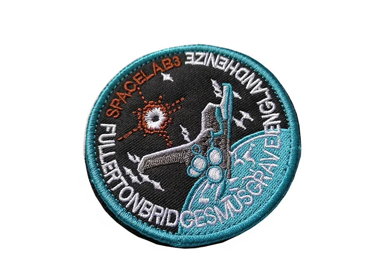 wholesale embroidery Apollo Project NASA Space Agency Aerospace hook and loop fastener Compatible morale patches and badges