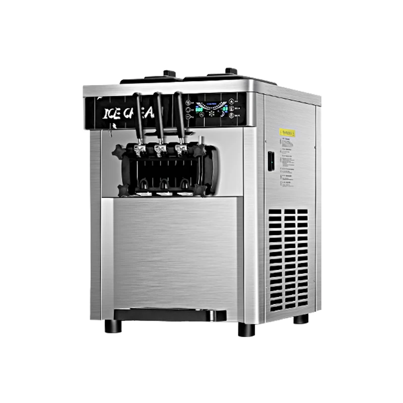 Desktop ice cream machine three flavors intelligent touch with display makes ice cream commercially