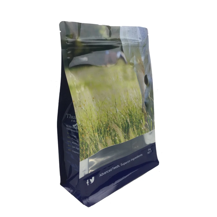 1kg 5kg 10kg Agriculture Plastic Soil Bags Flat Bottom Resealable Aluminum Foil Chemical Fertilizer Soil Packaging Bag