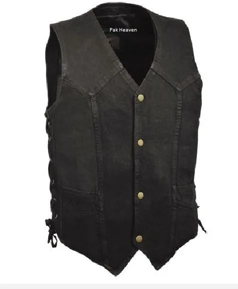 custom print embroidery riding motocross  motorcycle motorbike racing denim jeans vest with protective fire resistance