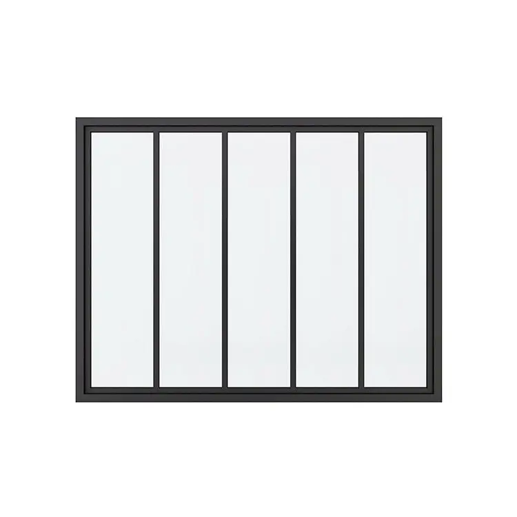 Prefab Homes and Container House Steel Windows and Doors Low Cost from China Black Waterproof Customized Glass Frame Style