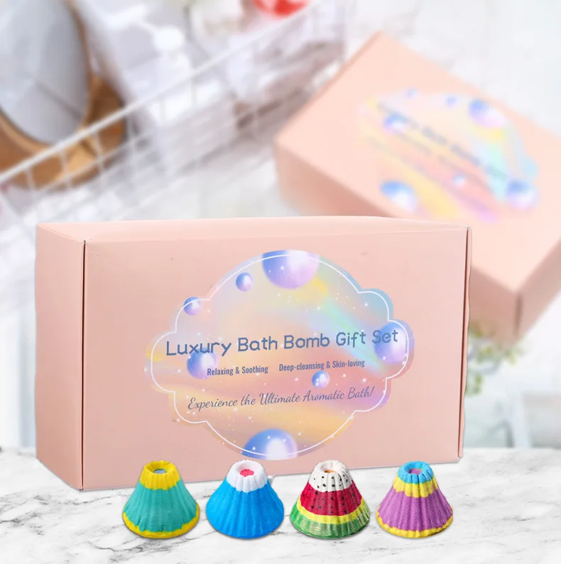 Round Bath Bomb Supplier Bath Foam Bubble Set Single Color Gift for Baths Customized