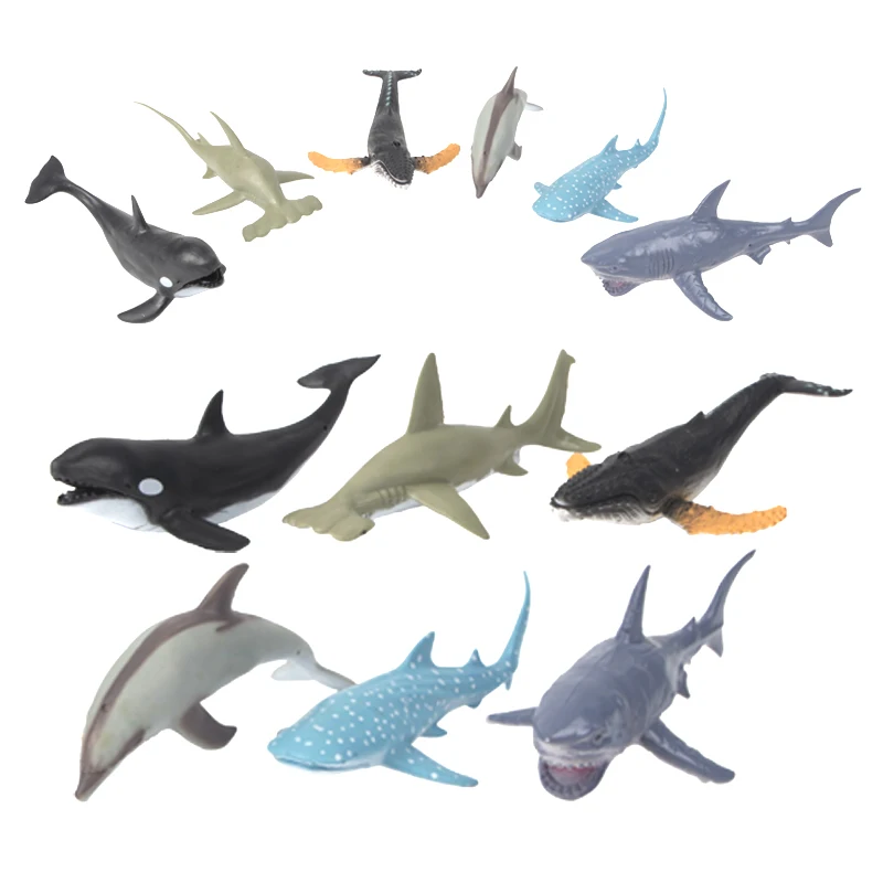 Realistic Dinosaur Figure Model Mini Toys Ocean Wild Forest Model Plastic Forest Animal Toy Set - 6pcs horse farm animals toys