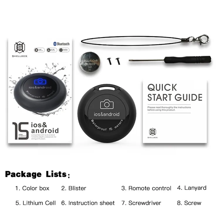 BT беспроводная селфи-палка монопод для мобильного телефона ip68 водонепроницаемый затвор селфи-палка для камеры с дистанционным управлением для IOS Android