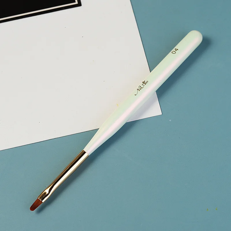 Nail Supplies Nylon Liner Nail Brushes,Wooden Handle Petal Drawing Nail Pens