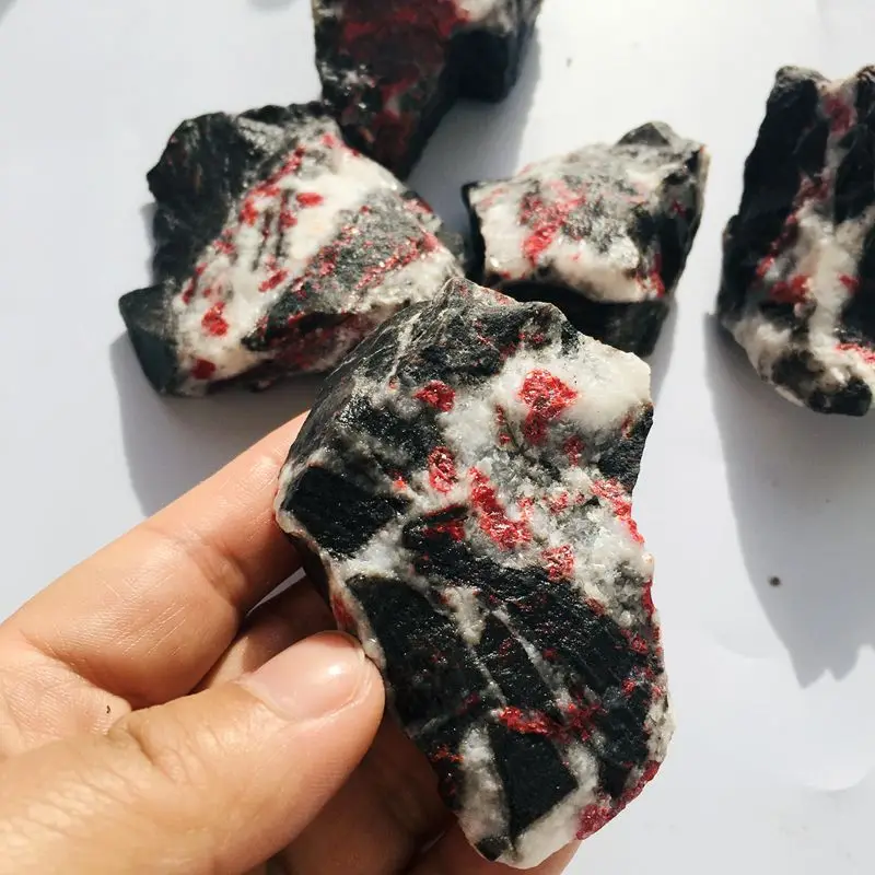 Wholesale natural Raw cinnabar mineral Stone Original specimen crystal stone for sale