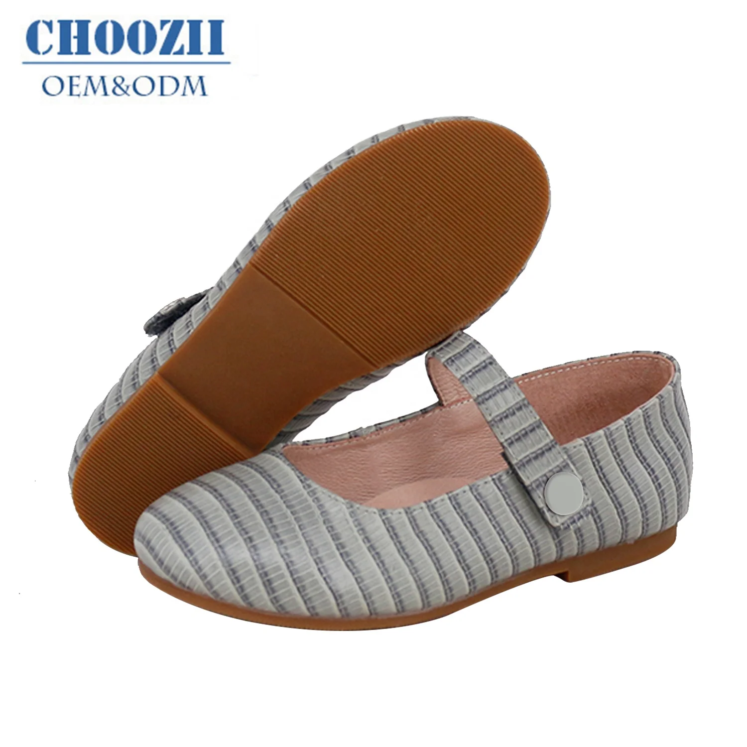 Choozii Wholesaler New Fashion Handmade High Quality Genuine Leather Kids Girls Mary Jane Shoes