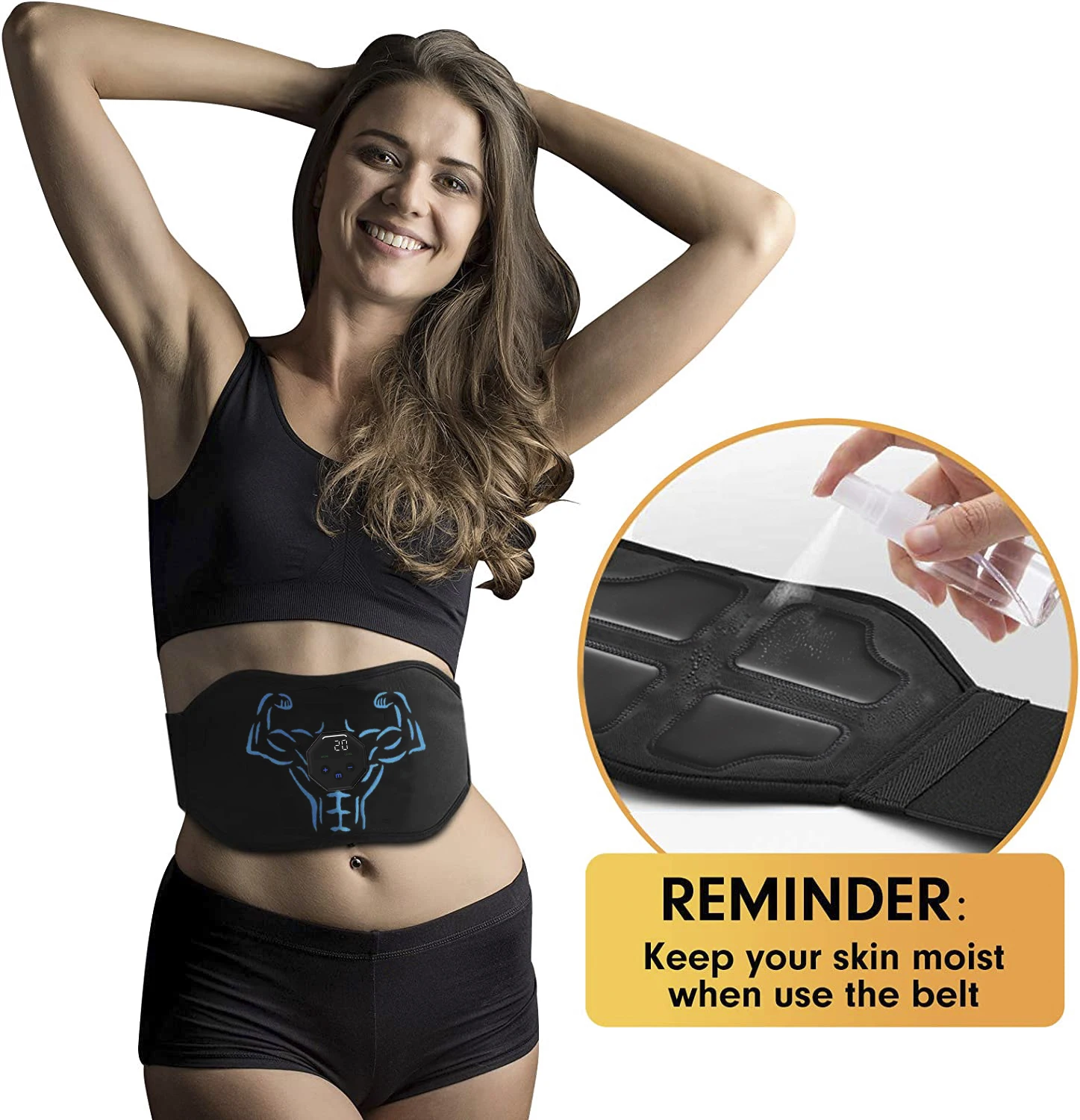 Best Seller Products 2024 Waist Trainer Abs Belt Wireless Abdominal Exercise Ab Machine Abs Muscle Stimulator