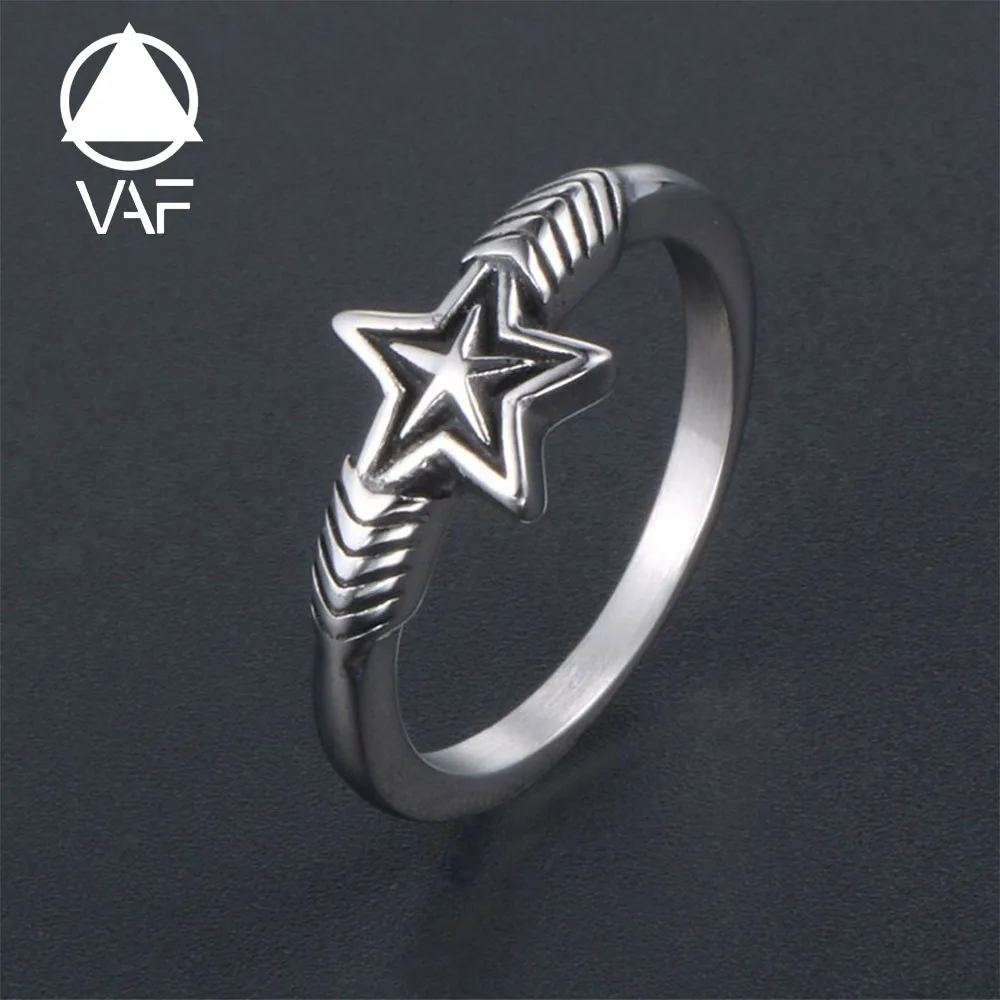 VAF Винтажное кольцо унисекс из нержавеющей стали 18 карат