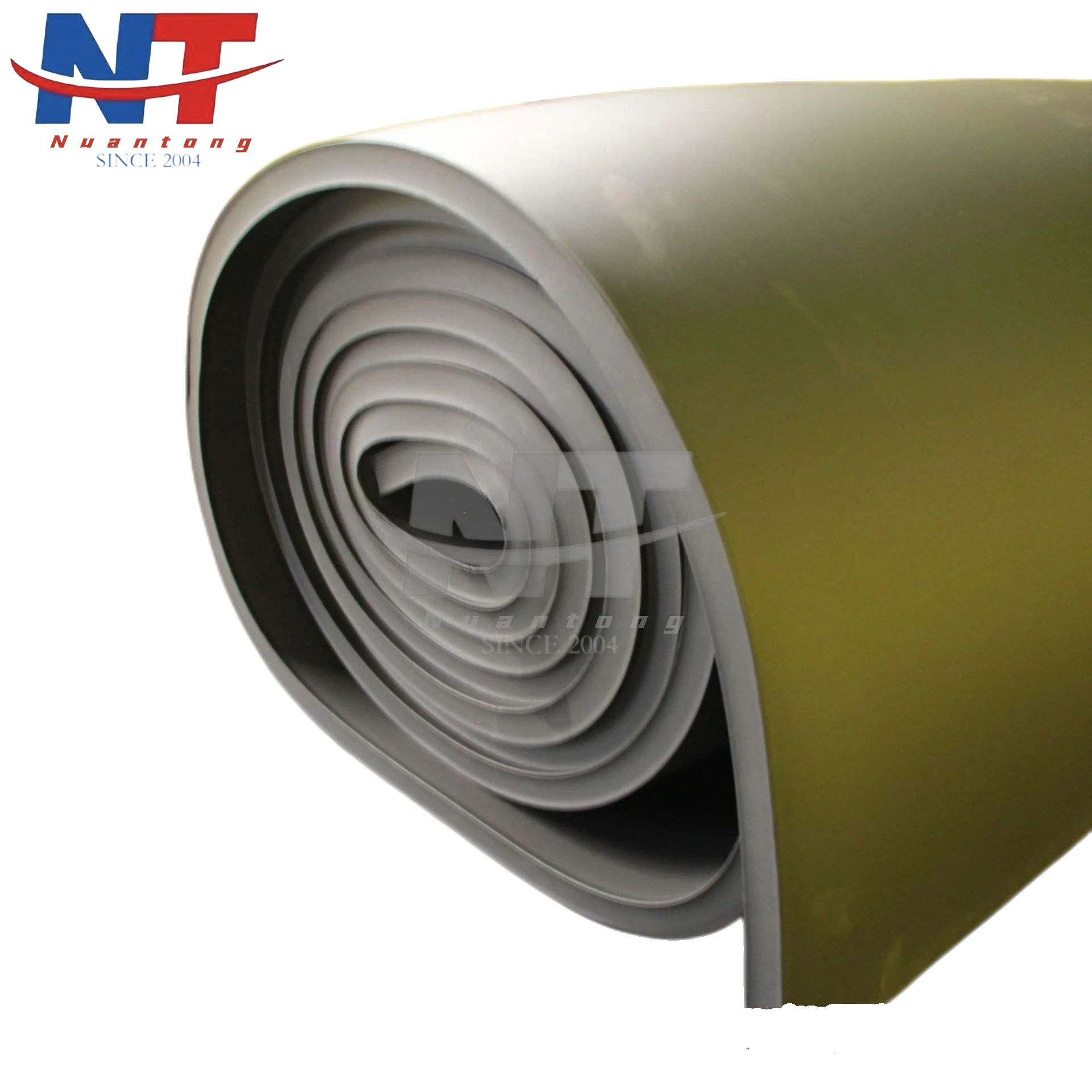 Fireproof rubber foam heat insulation, sound insulation and noise reduction aluminum foil rubber foam board