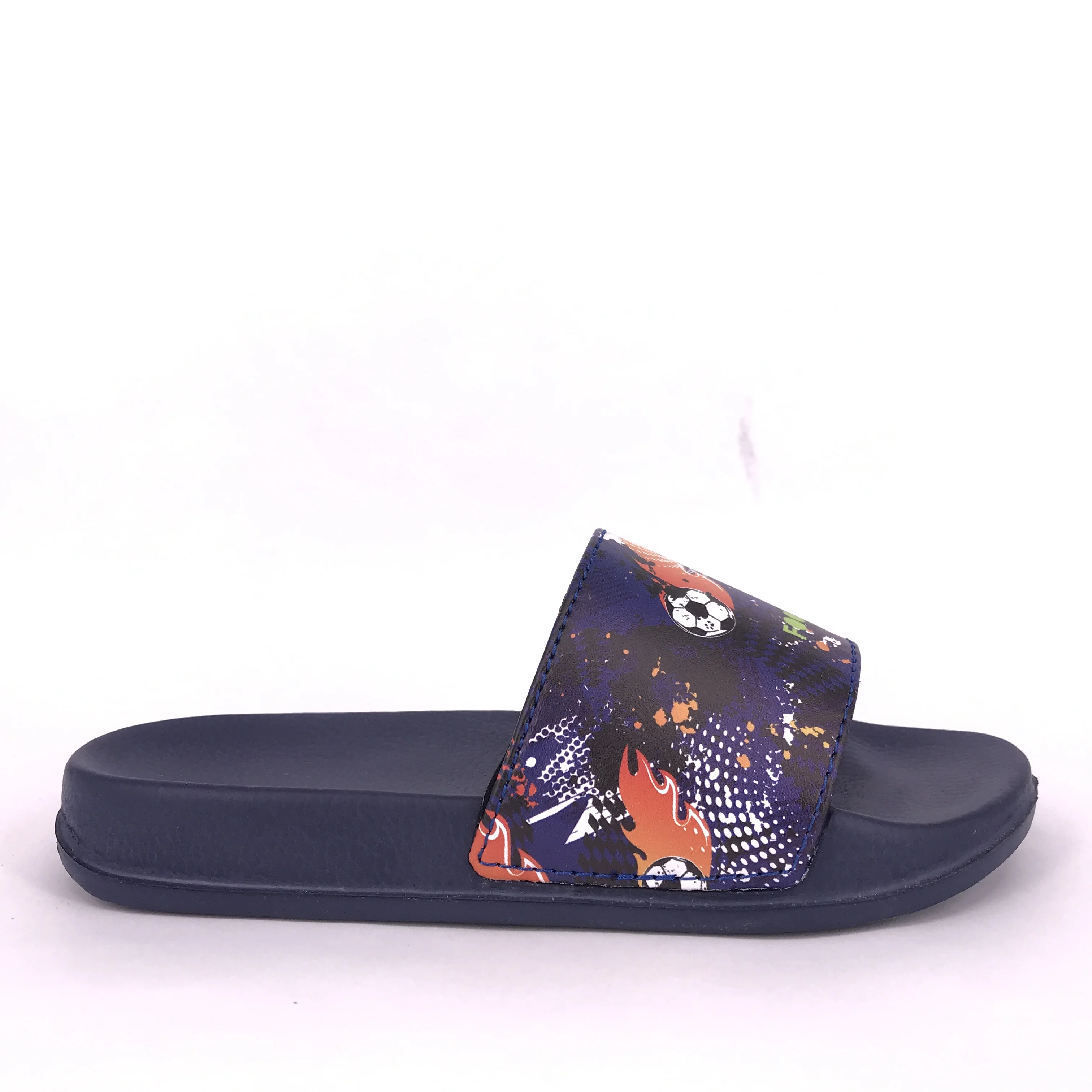 football  navy plain slippers for men  slides slipper