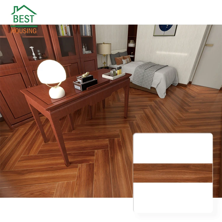 House Decoration Wooden Look Glazed Ceramic Living Room Floor Tiles