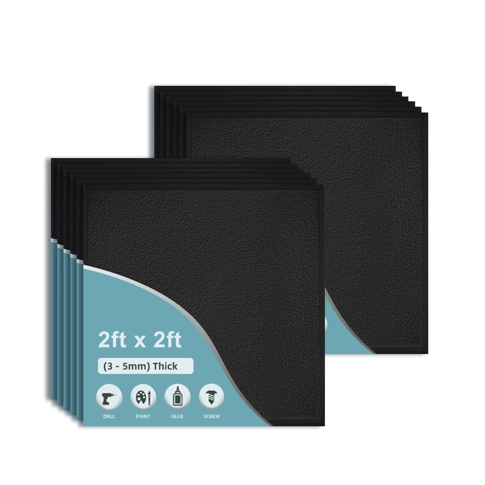 Hot selling PVC Ceiling 2ft X 2ft 4ft waterproof Moisture-proof fireproof room Hall Underground garage white black ceiling tiles
