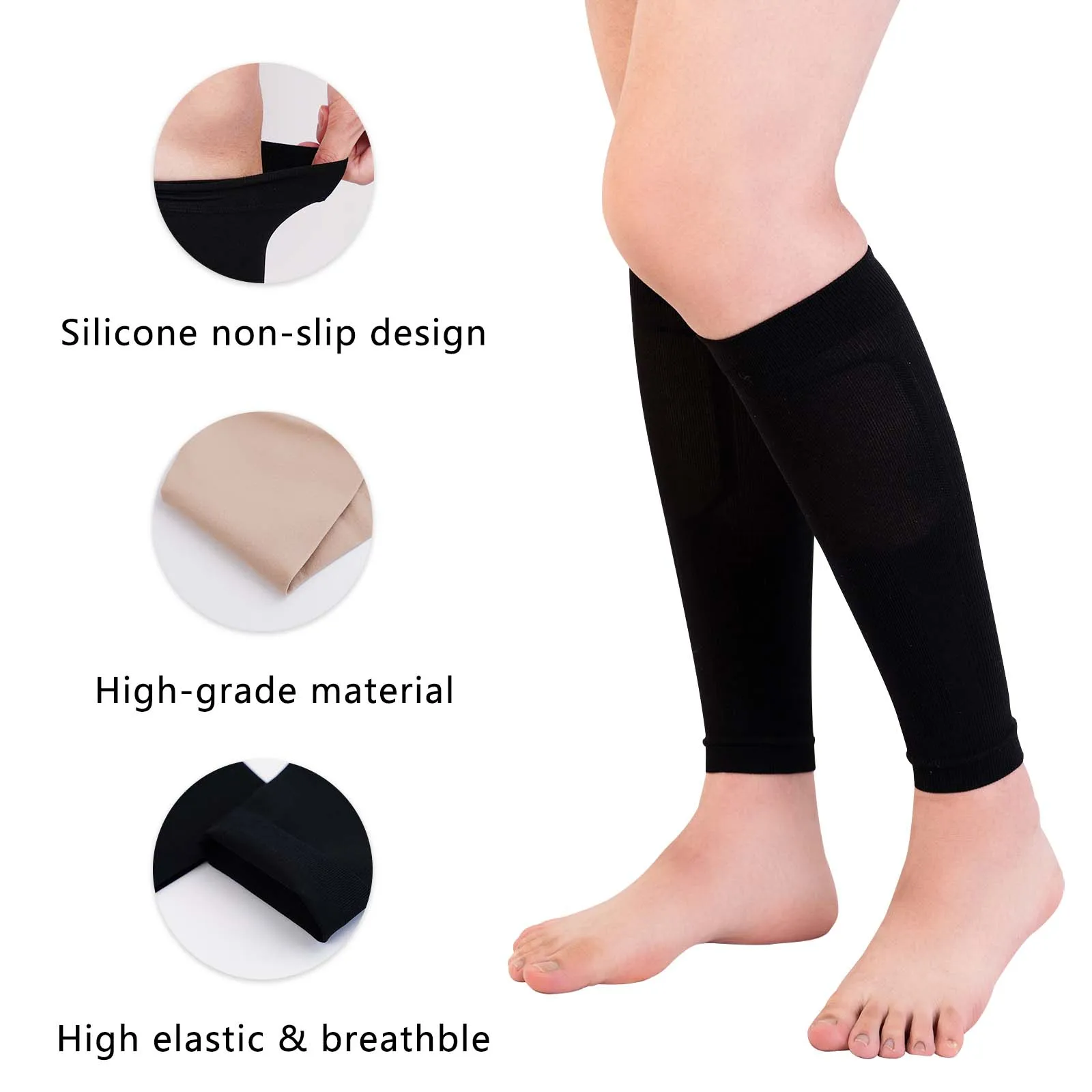 Women compression anti-embolism stocking 20-30mmhg Knee high hospital pressure stockings Varicose veins stocking