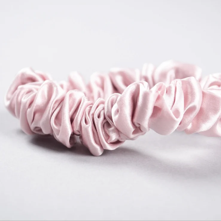 Wholesale Customized Natural 100% Pure Mulberry Silk Hair Scrunchies