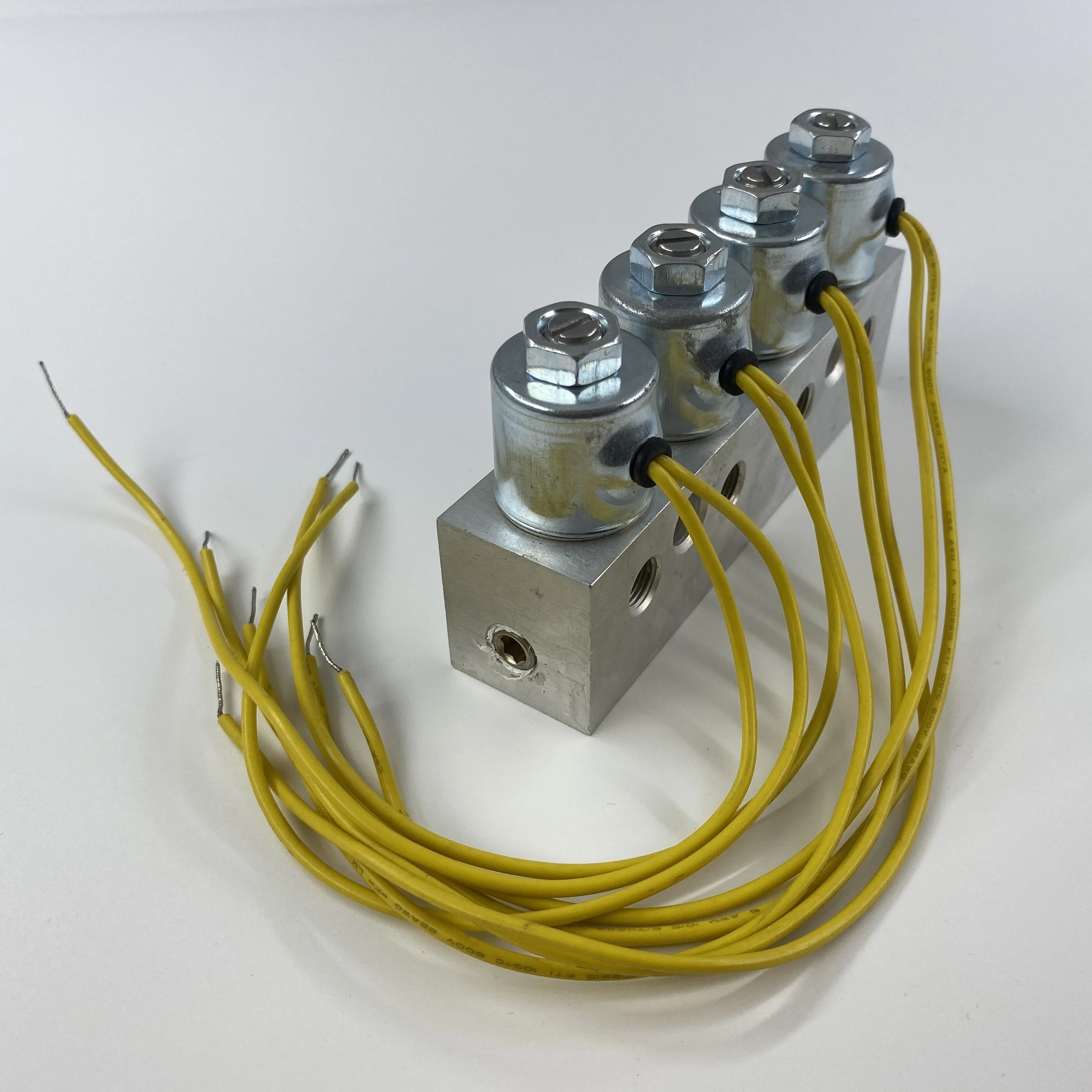 XLJ 4 station  Brass manifold solenoid mute water valve  24V magnetic valve