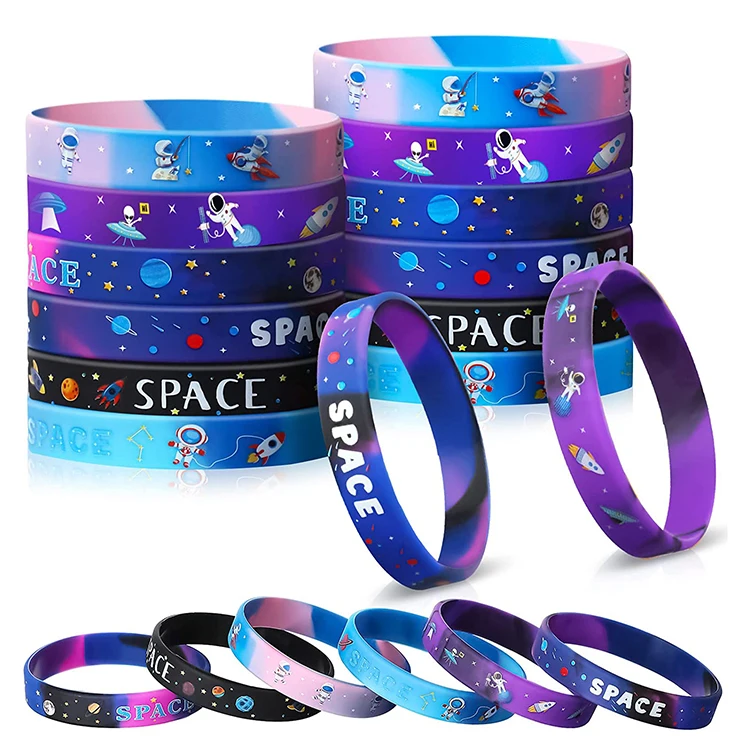 manufacturer custom best bracelets bff star space purple silicone wristband a pair fashion bracelet femme for girls korean