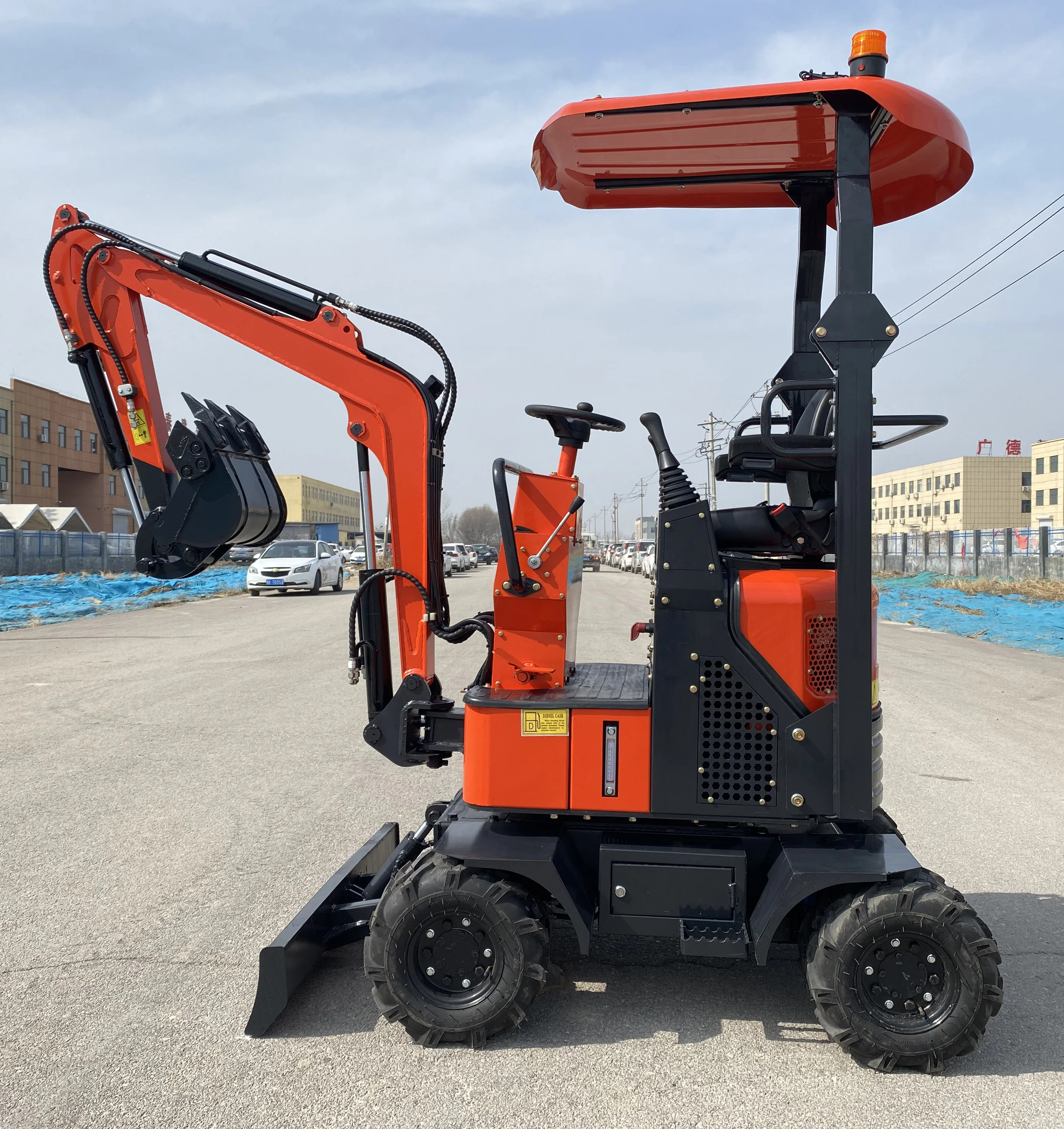 china 1200kg wheel excavator for sale good quality 6 tons excavator digger machine shandong excavator