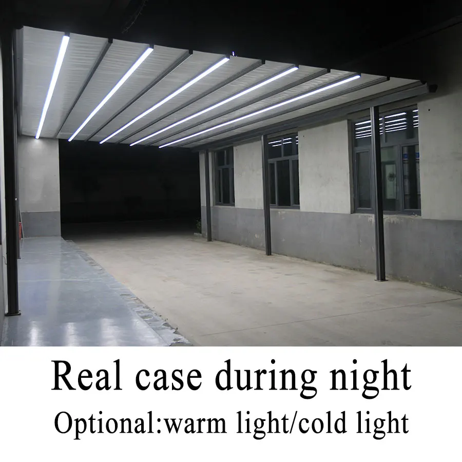 Retractable folding pvc pergola roof system for restaurant and outdoor