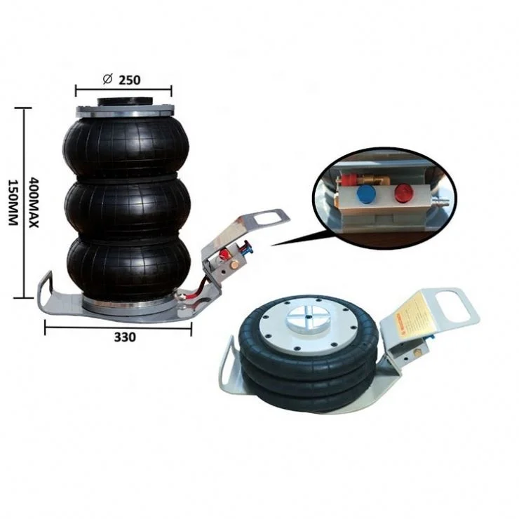 Factory Direct Top Quality 4 tons portable road exhaust inflatable air bag jack for self driving traveler