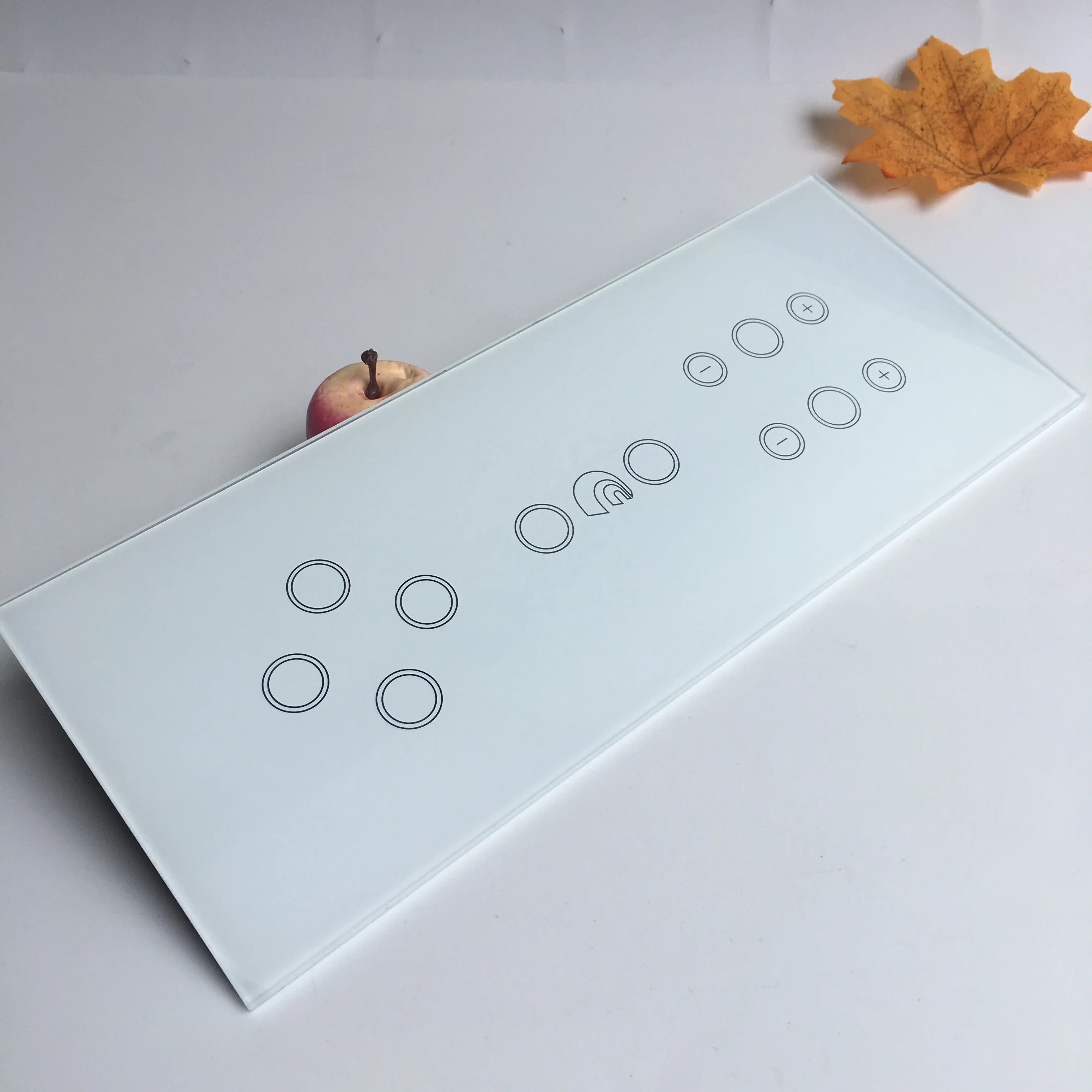 Glass factory customized White smart switch wifi remote wall light touch  glass