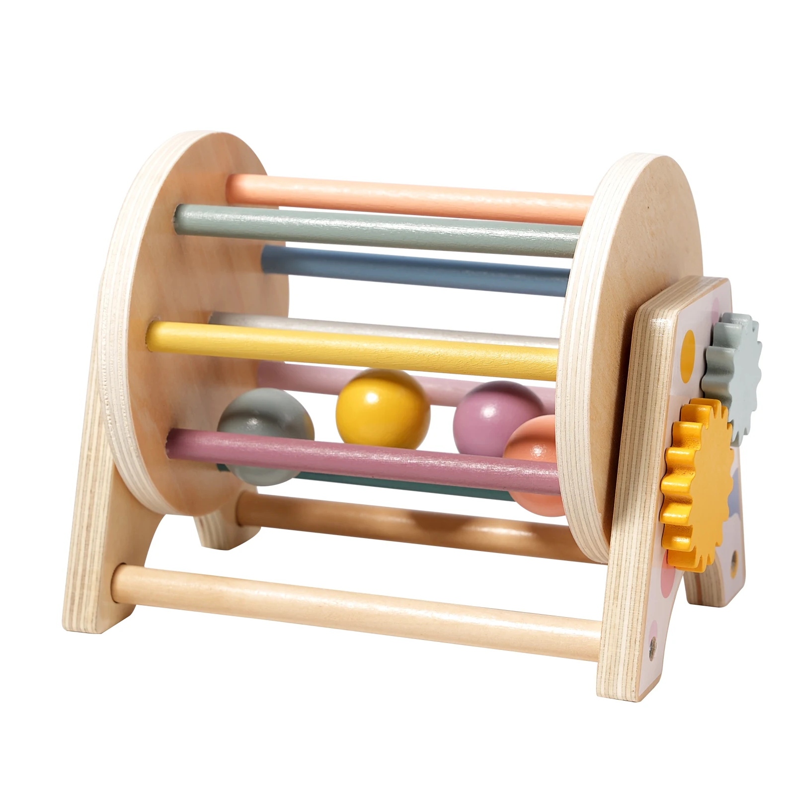 2024 New Arrivals Wooden Fun Three In One desktop Scrolling Drum Game Montessori Gifts Puzzle Toys For Children Kids Boys Girls