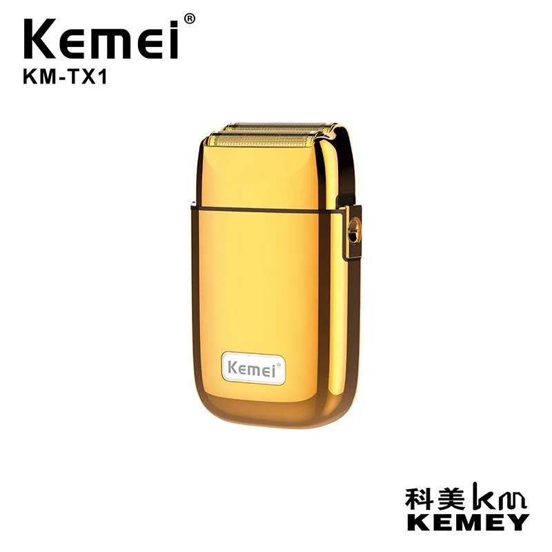  Amazon горячая Распродажа Kemei TX1 электробритва km-tx1 металлический корпус бритвенная головка зарядка через