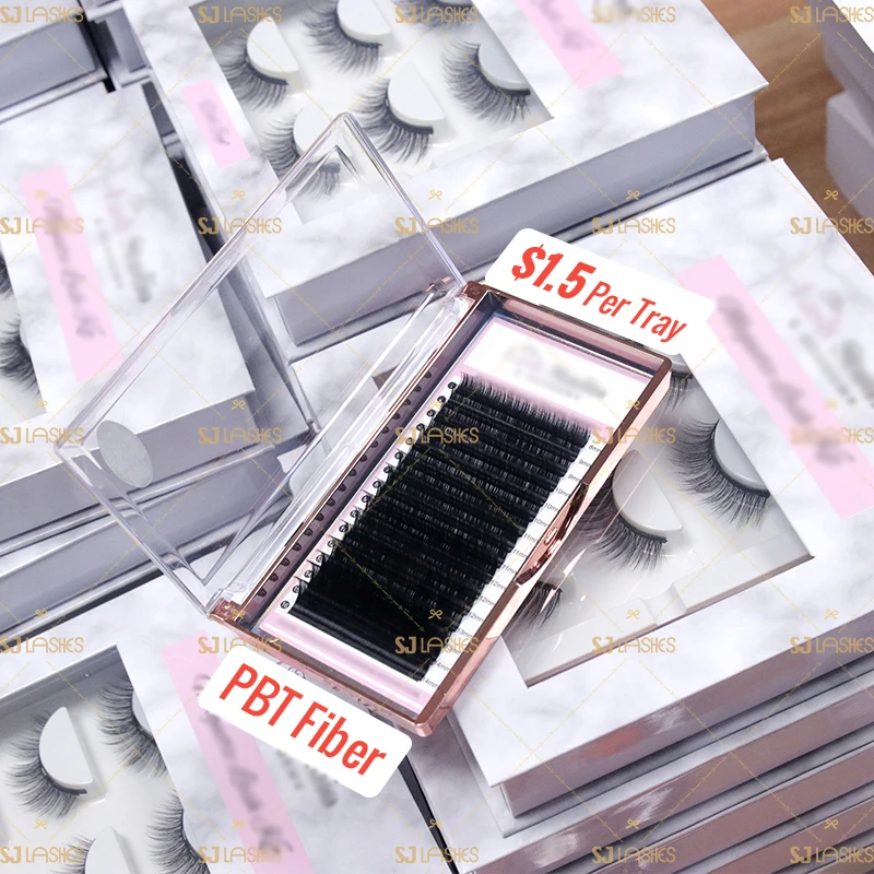 Handmade Silk Eyelash Extensions Thread by Thread Lashes Foil Backs Mink Eyelash Extensions