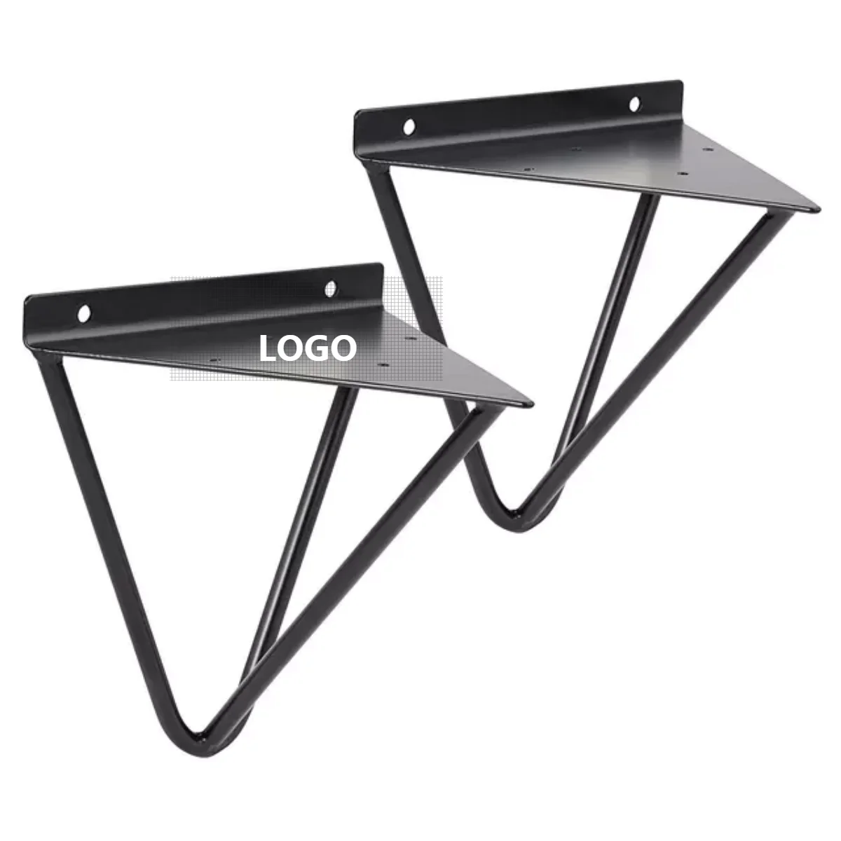 Iron Steel Metal Diy Decorative Floating Wall Shelf Brackets Triangle Bracket for Shelves Heavy Duty Strong Support