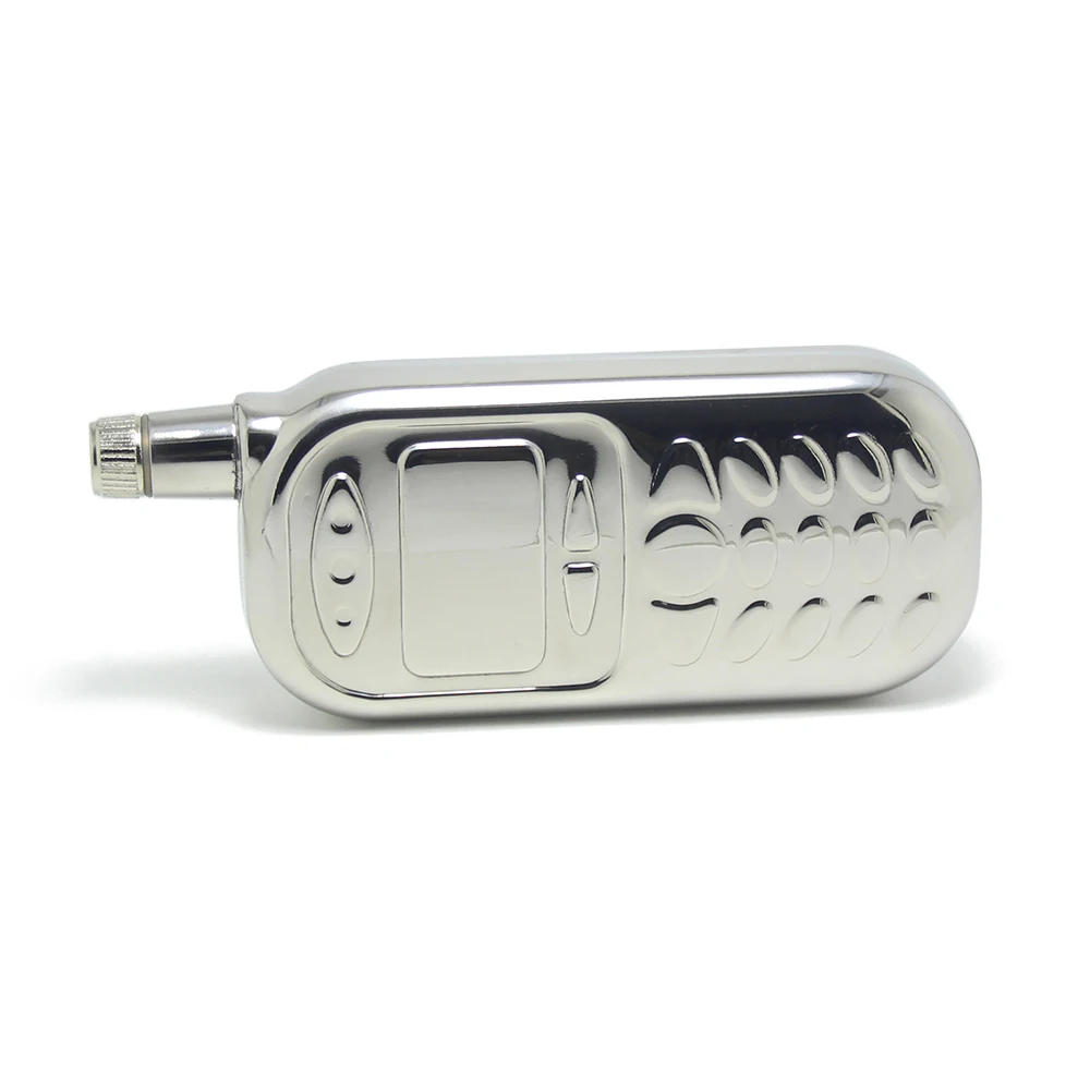3oz Retro Cell Phone Shaped Retro Flask Metal Model Bottle Funnel Drink Vessel Stainless Steel Mobile Shaped Creative Hip Flask