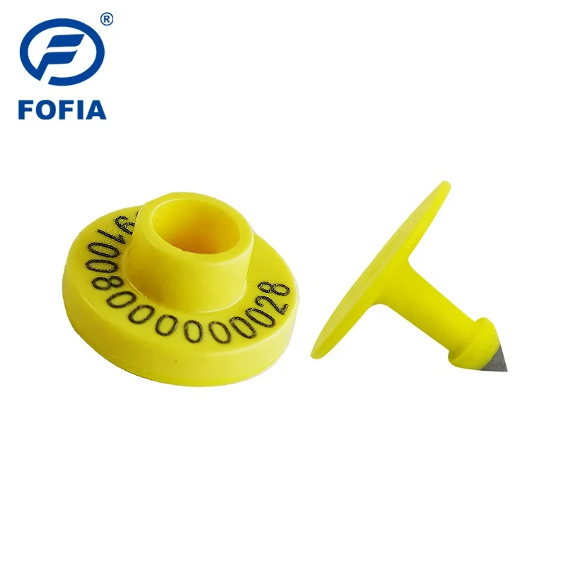 IEC совместимая ТПУ RFID Ушная бирка для идентификации животных 134,2 кГц Ушная бирка для животных