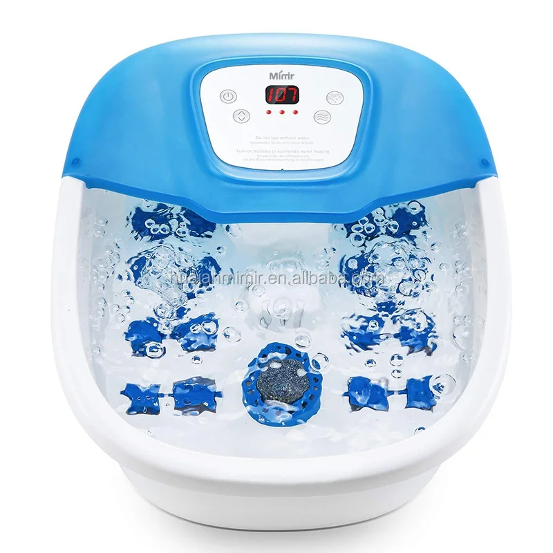 Wholesale Electric Heat Foot Spa Bath Massager Basin With 16 Massage Rollers And Medicine Box