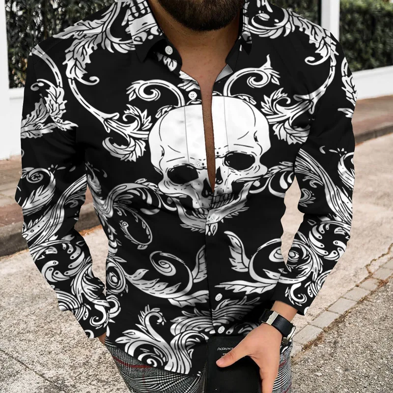 New Design Wholesale Shirts Support Dropshipping Shirt Printed Image Casual Long Sleeve Sublimation Shirts Men