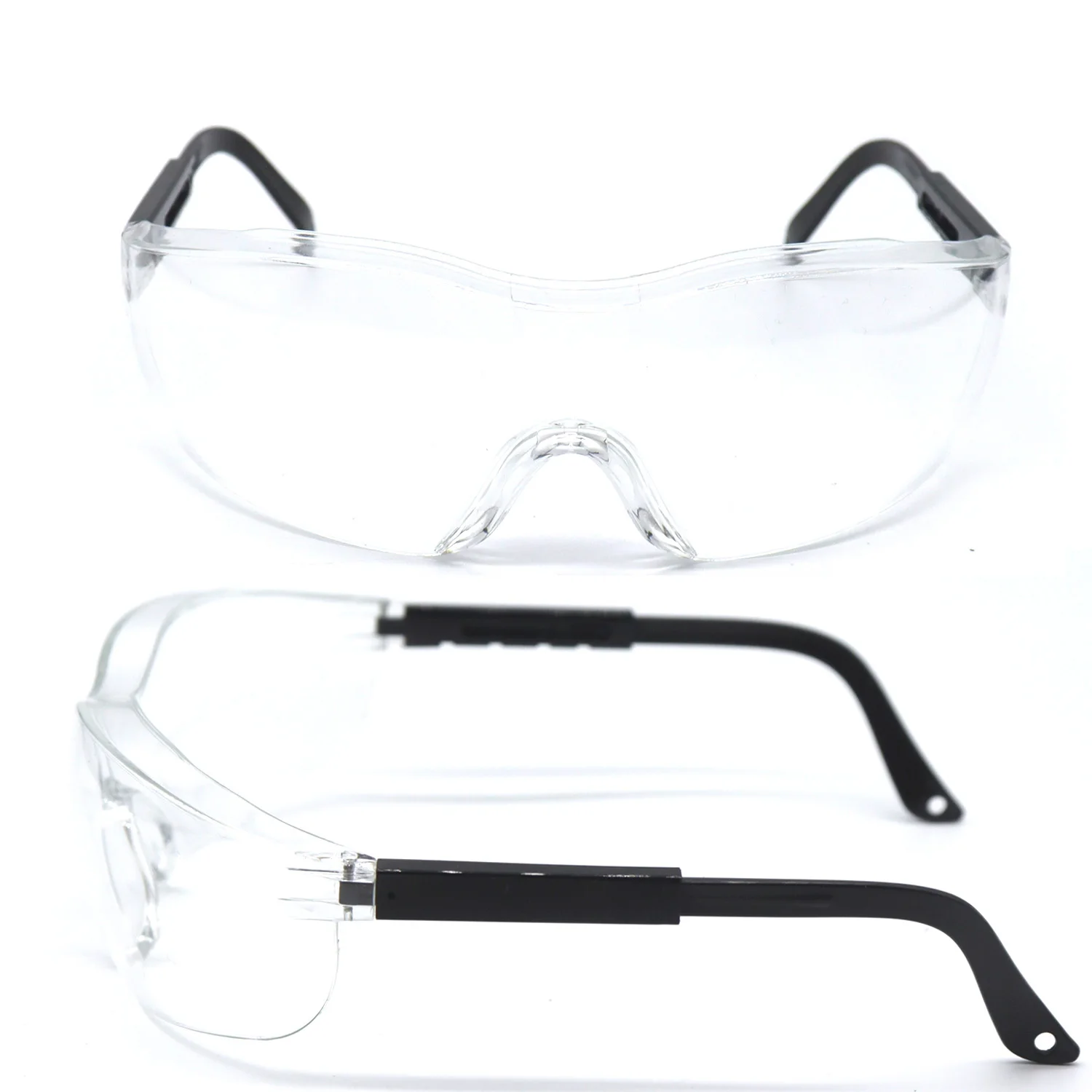 OEM Custom Logo Anti-UV Proof Anti Fog Scratch Z-87 En 166 Style  Indoor Eye Protection Goggles Clear Safety Glasses