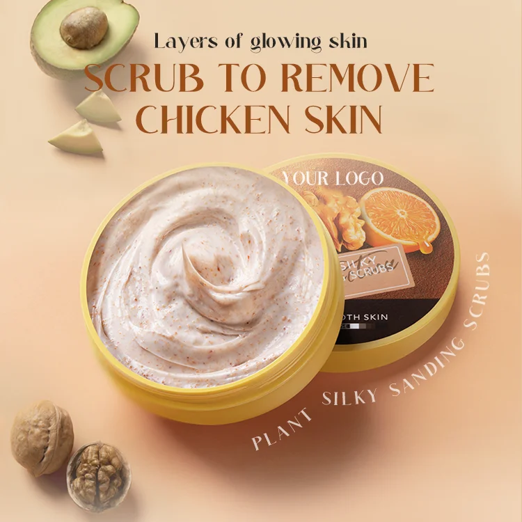 Remove chicken skin body scrub exfoliate body scrub cream private label wholesale organic body scrub private label