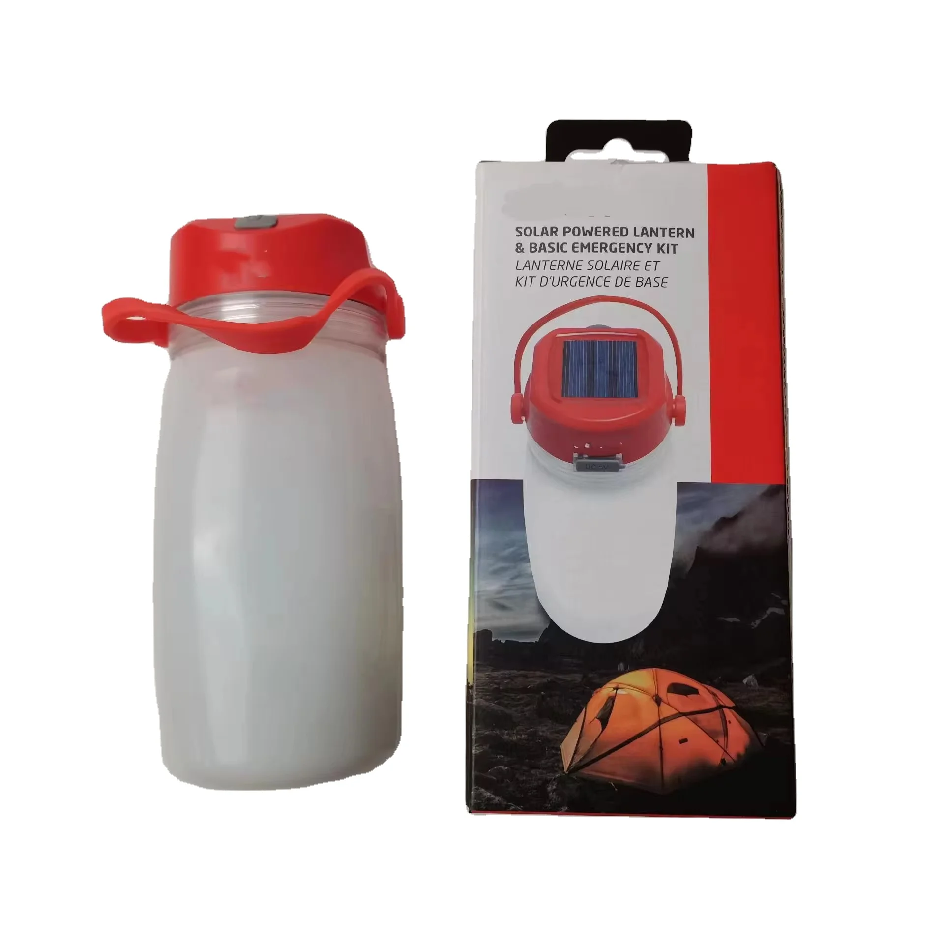 Multifunctional Solar Kettle Outdoor Foldable Camping Bottle Camping Tent Luminous Water Cup With Solar Charging System