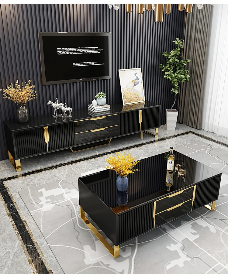 Elegant Design Light Luxury TV Cabinet Modern TV Stand Showcase