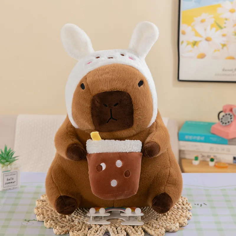 1688 Purchasing Agent Low price Cute Capybara Plush Toy with Flower Toast Stuffed Animal Plush Toys guangzhou agent