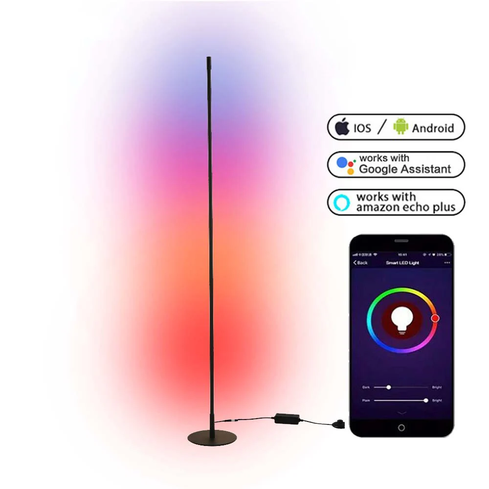 
Modern LED Floor Lamp Smart WIFI Remote Control Dimmable Standing Lamps LED Corner Light Creative Home Decor Light Fixtures 