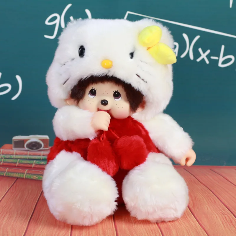 New Style Mengqiqi Model Animal Transformation Stitch Rabbit Doll Action Figure Collection Plush Toy for Kids