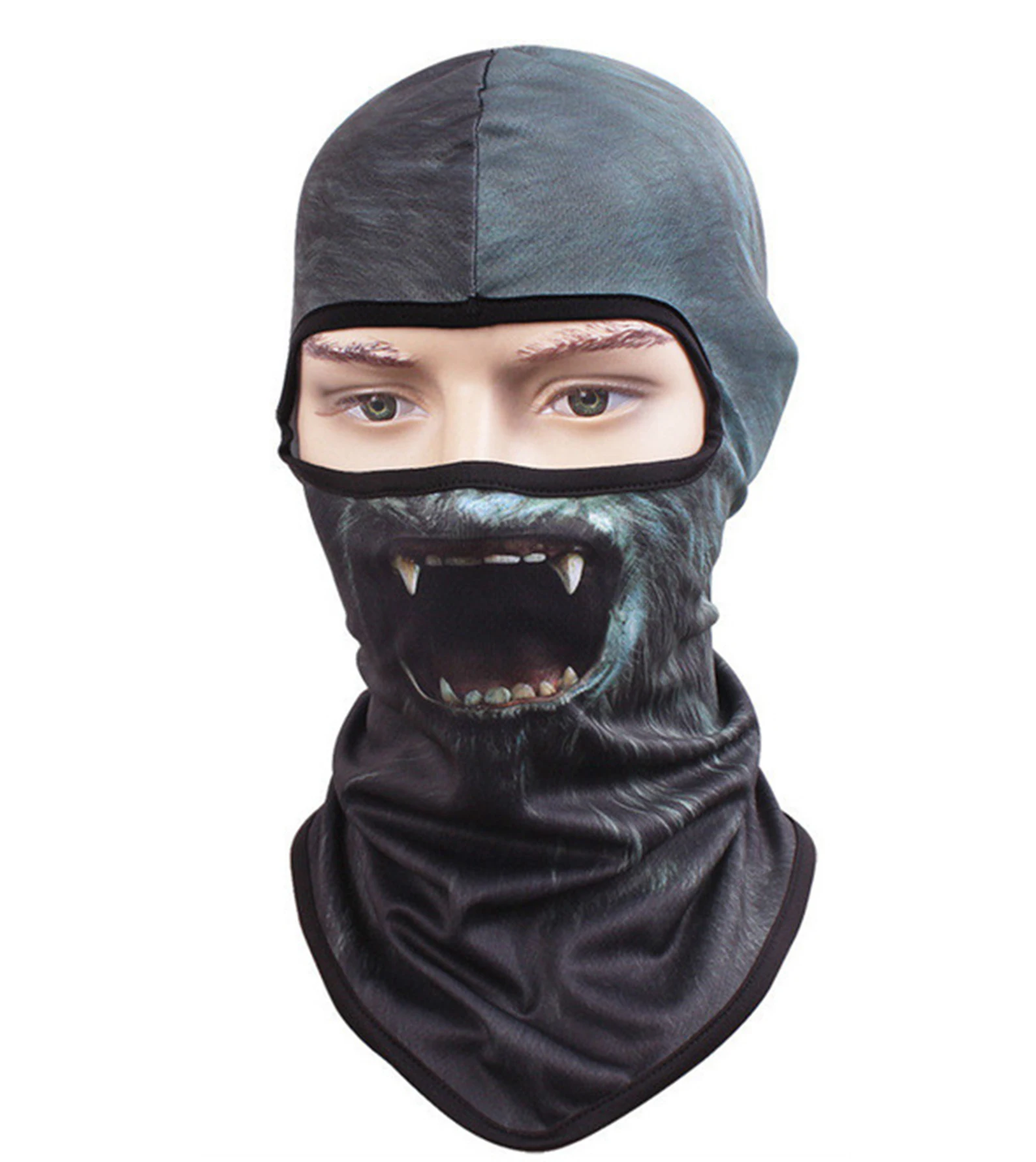 Fashion Hand Knit Ski Mask Full Face Tactical Custom Designed Thermal Balaclava White Hat