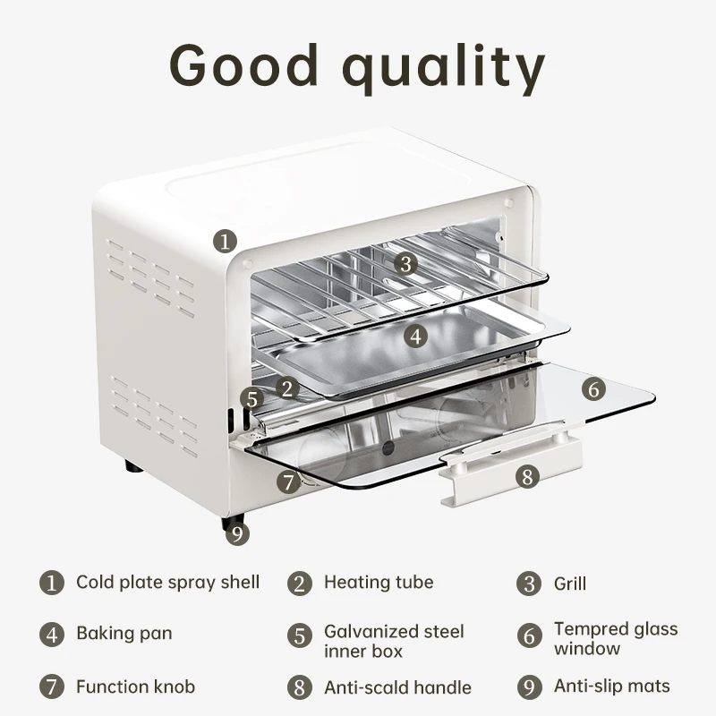 Multi-function mini electric oven 13L capacity electric oven selling home pizza bread oven