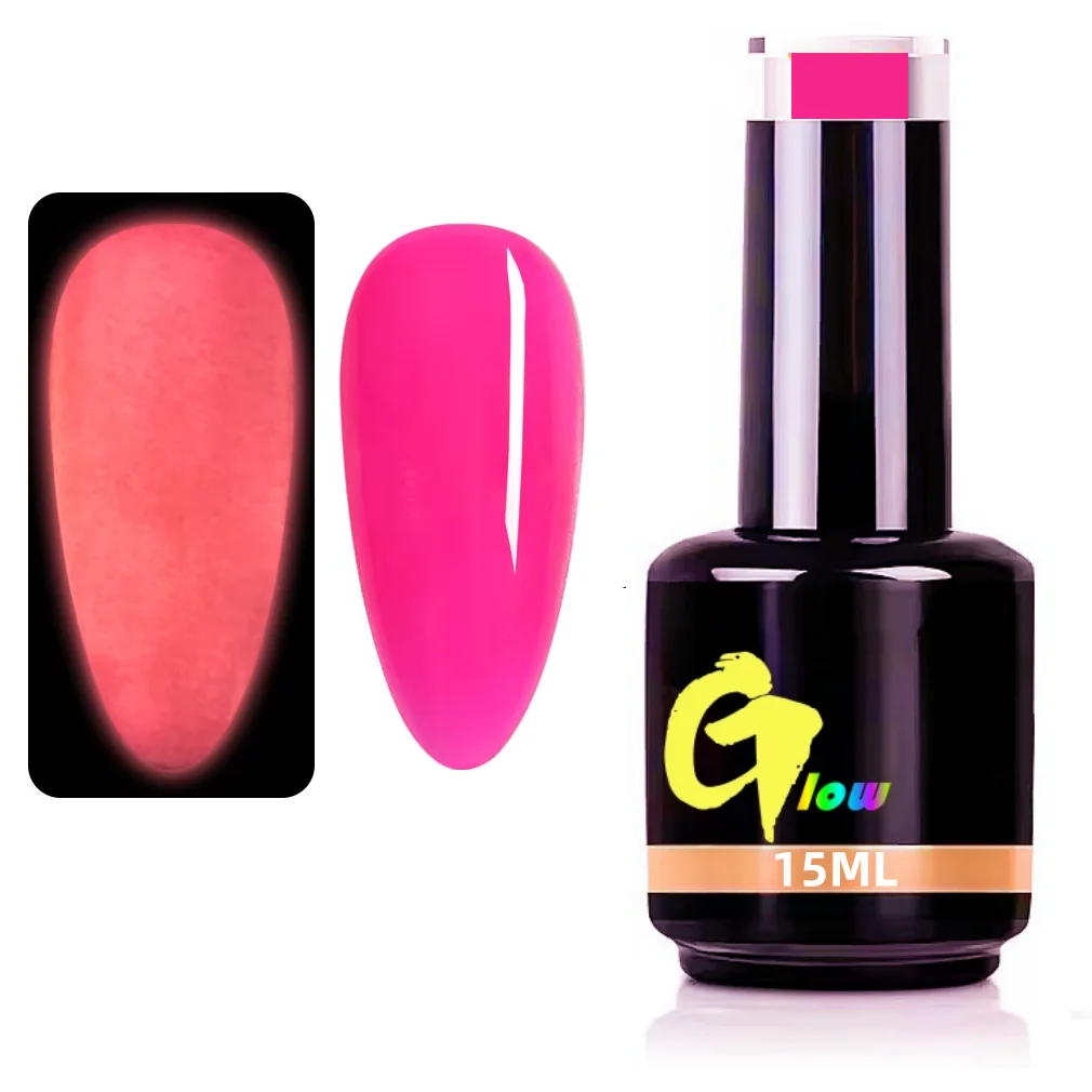 Free Samples Neon Uv Gel Polish Fluorescent Semi Permanent Gel Varnish Soak Off Varnish Glow In Dark Night Luminous Nail Gel
