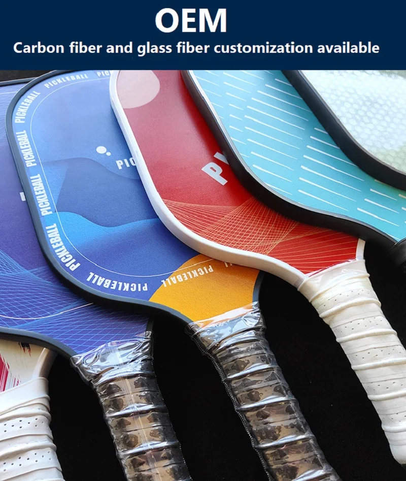 Cheap Customized Semi-finished Pickleball paddle high quality PP honeycomb fiberglass carbon fiber blank paddle manufacturer