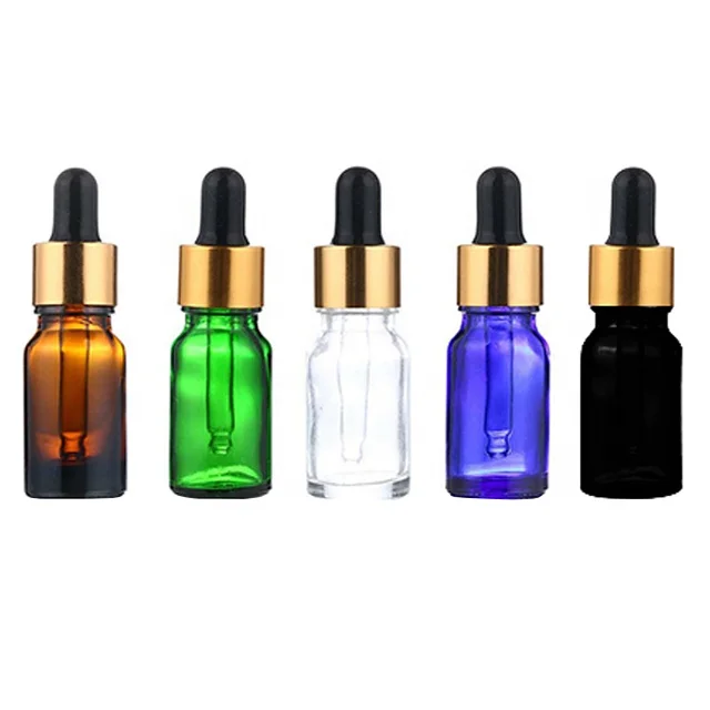 Wholesale 5ml 10ml 15ml 20ml 30ml 50ml 100ml clear amber blue essential oil glass dropper bottle
