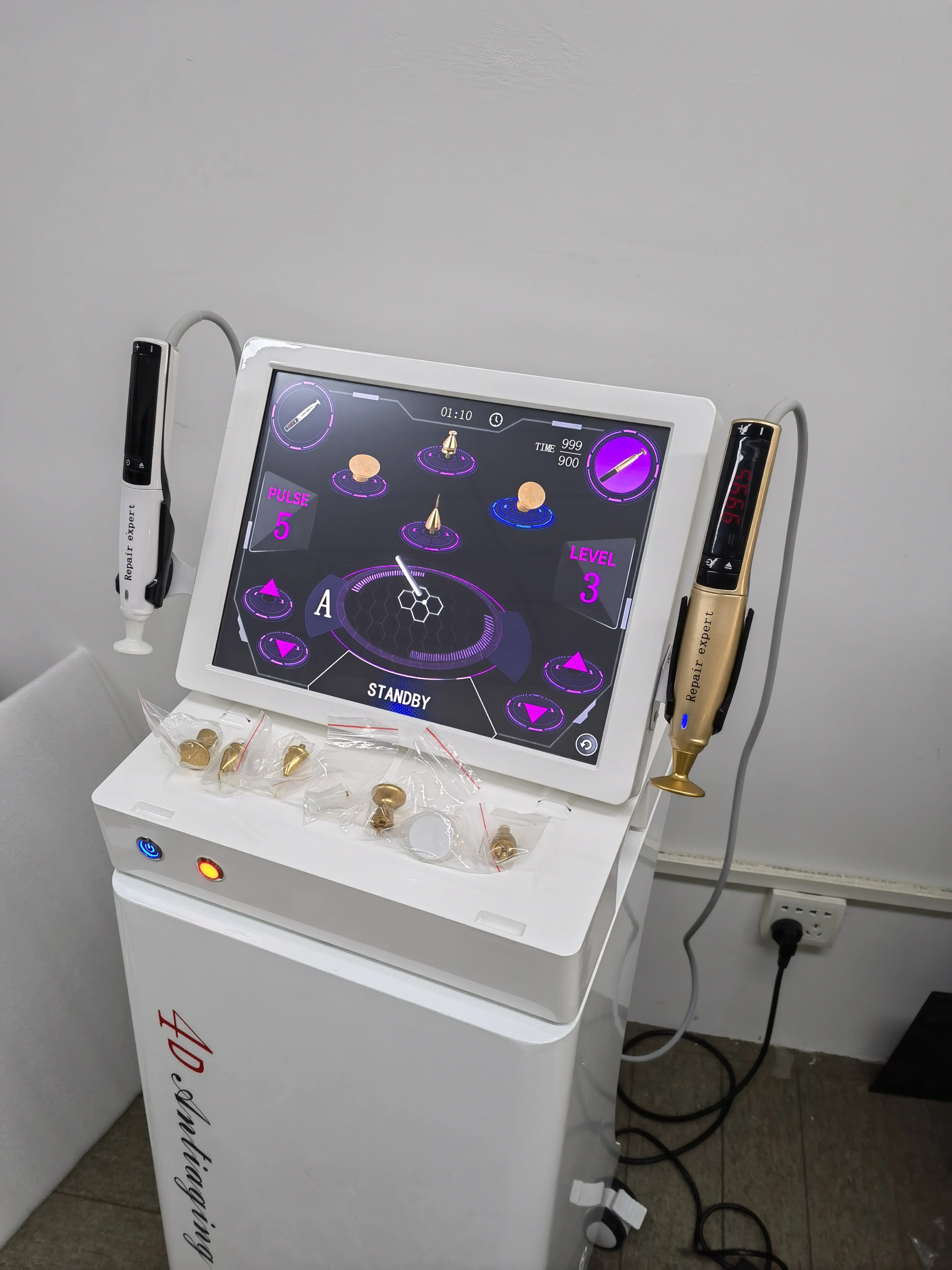 Fast Shipping 3 In1beauty Space Plasma Machine Plasma Hot And Cold Handle Skin Acne Treatment