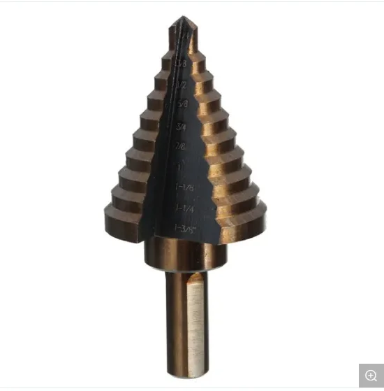 2021  Clearance  Fully Ground  Straight Flute Cone Titanium for Metal Step Drill Bit Metal Drilling