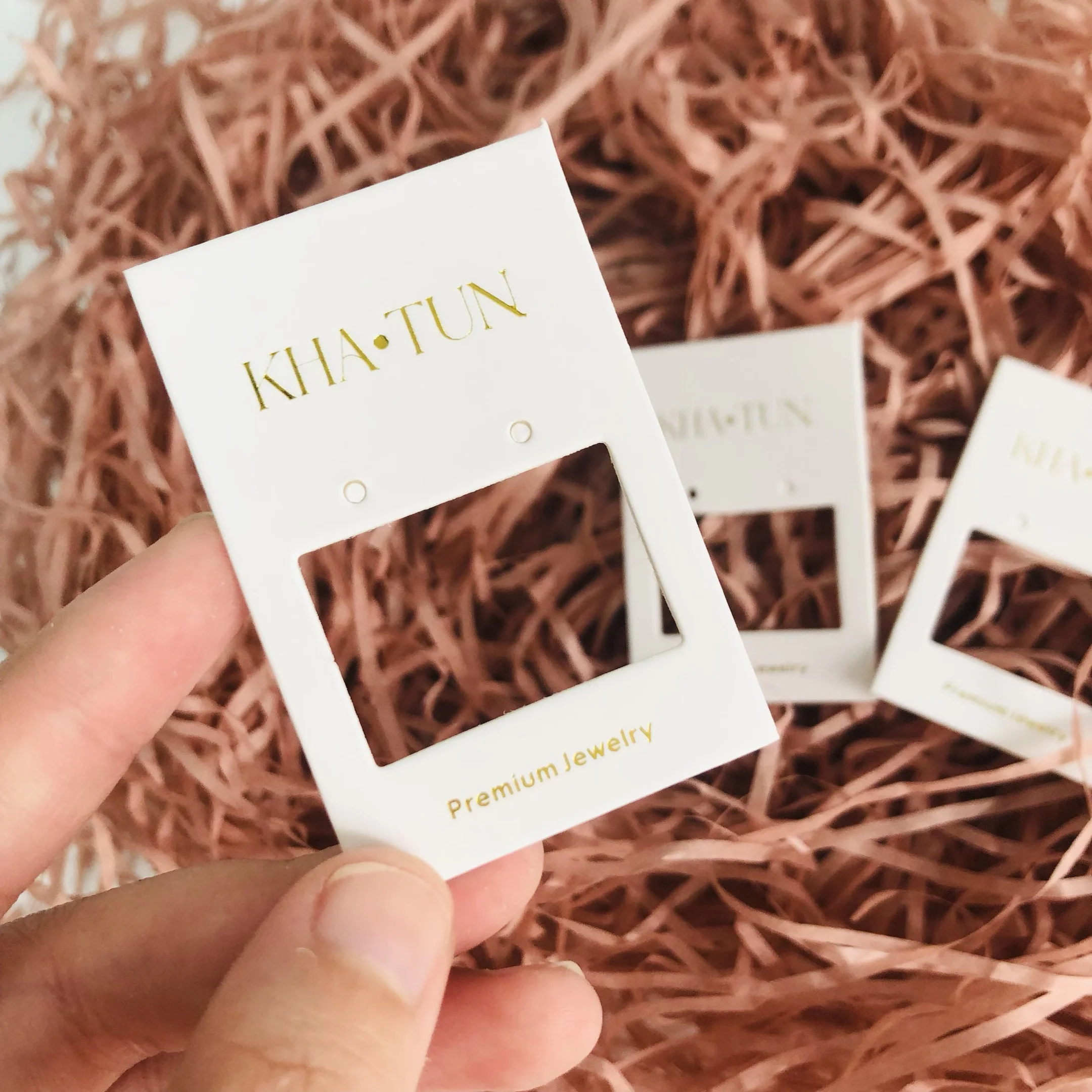 custom Earring Cards for jewelry Display Packaging Holder with Necklace Display Backs paper Cards